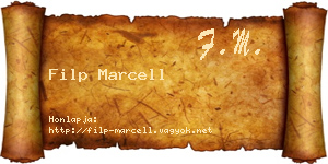Filp Marcell névjegykártya